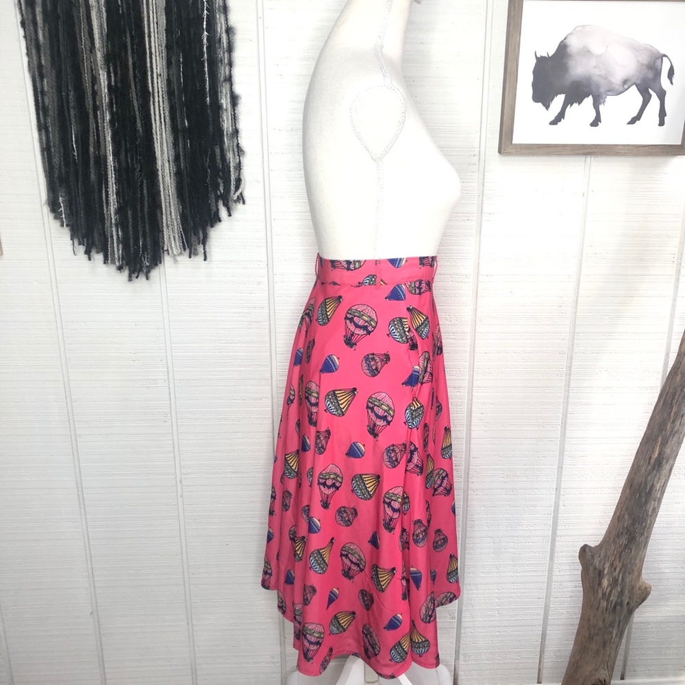 ModCloth hot air balloon vibrant pink circle skirt - Picture 5 of 16